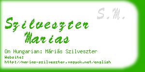 szilveszter marias business card
